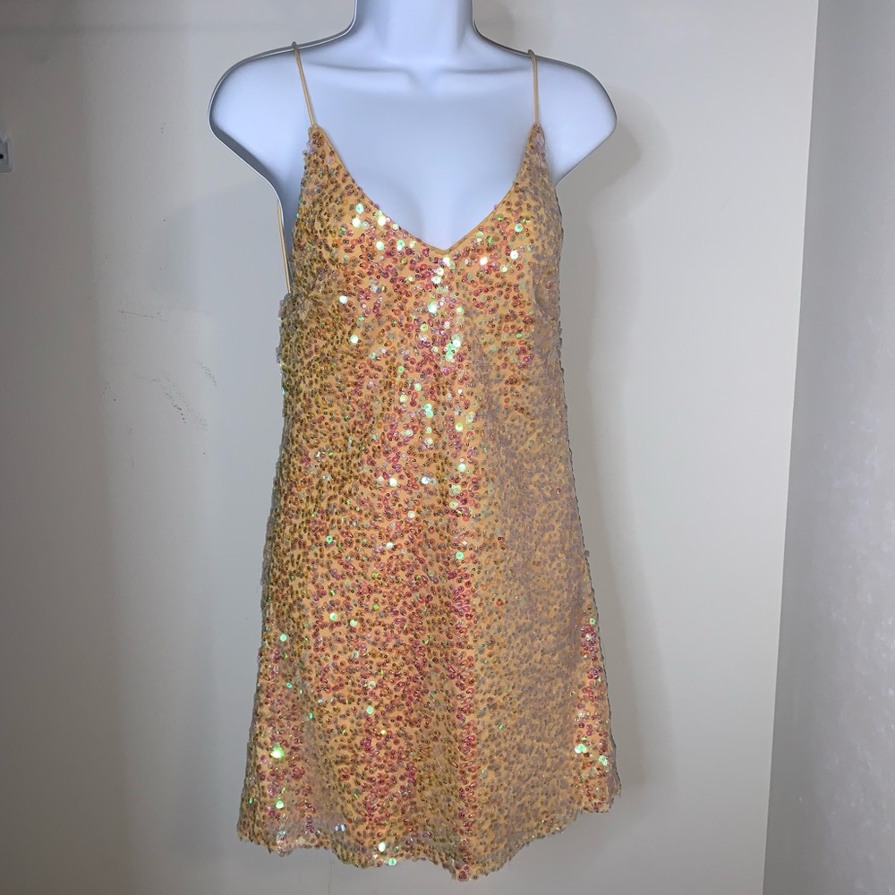 Lulu’s Sequin Open Back Mini Dress